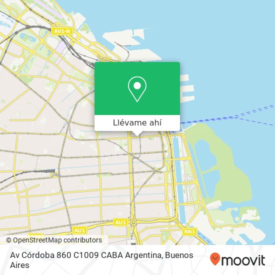 Mapa de Av  Córdoba 860  C1009 CABA  Argentina