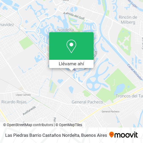 Mapa de Las Piedras  Barrio Castaños  Nordelta