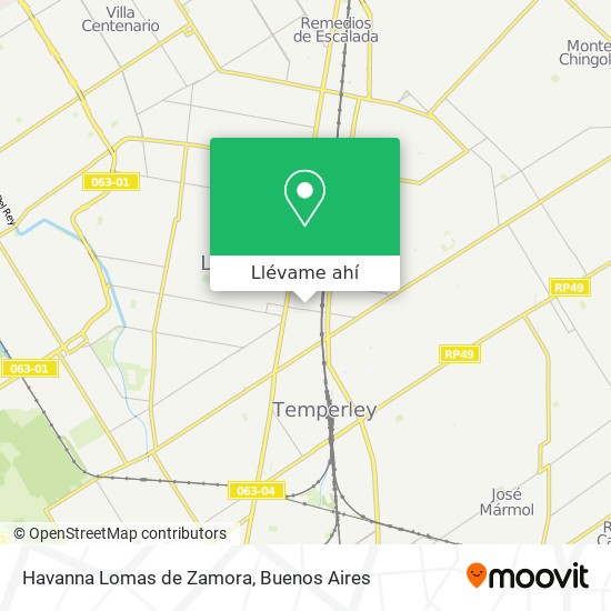 Mapa de Havanna Lomas de Zamora
