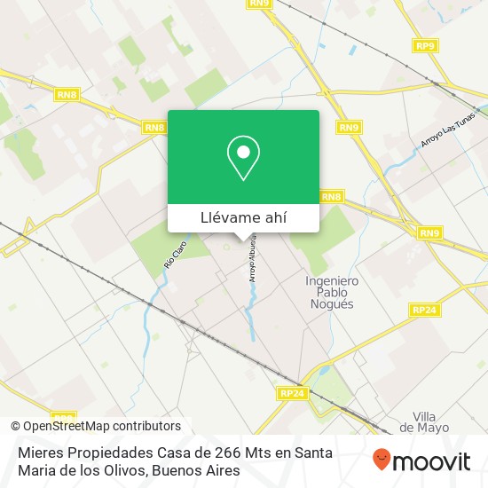 Mapa de Mieres Propiedades   Casa de 266 Mts  en Santa Maria de los Olivos