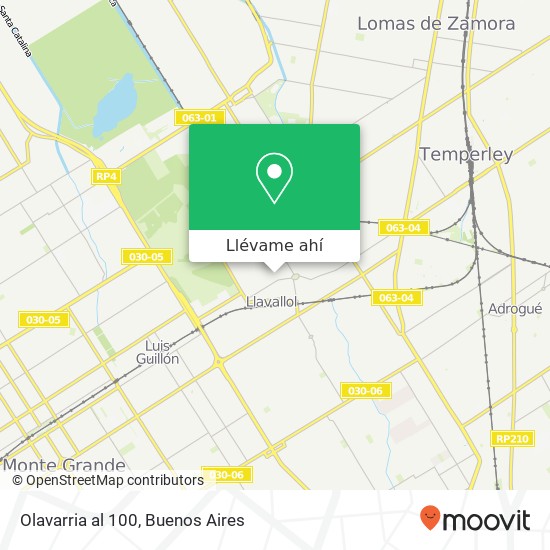 Mapa de Olavarria al 100