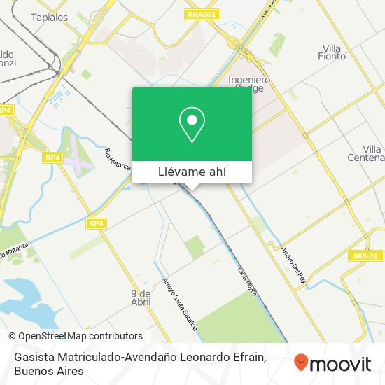 Mapa de Gasista Matriculado-Avendaño Leonardo Efrain