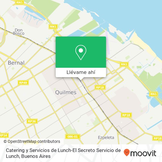 Mapa de Catering y Servicios de Lunch-El Secreto Servicio de Lunch