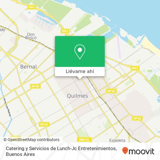 Mapa de Catering y Servicios de Lunch-Jc Entretenimientos