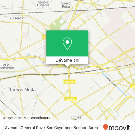 Mapa de Avenida General Paz / San Cayetano