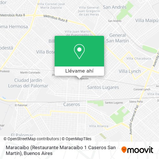 Mapa de Maracaibo (Restaurante Maracaibo 1 Caseros San Martín)