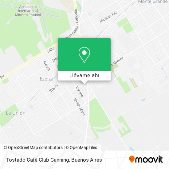 Mapa de Tostado Café Club Canning