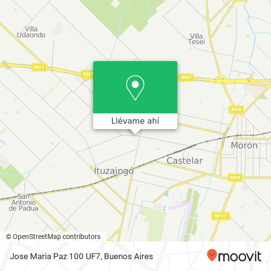Mapa de Jose Maria Paz 100 UF7