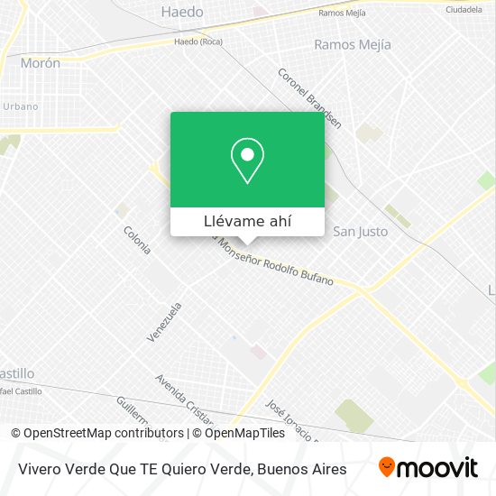 Mapa de Vivero Verde Que TE Quiero Verde