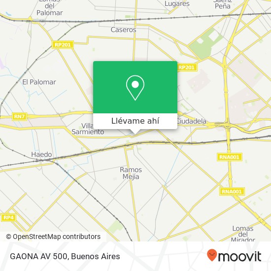 Mapa de GAONA  AV 500
