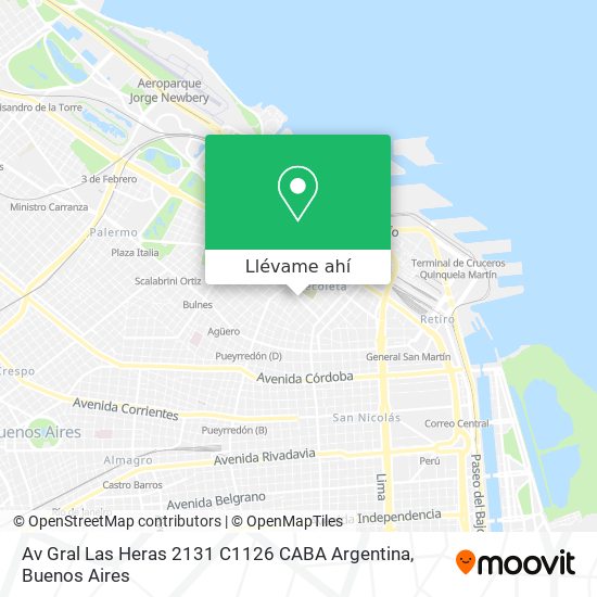 Mapa de Av  Gral  Las Heras 2131  C1126 CABA  Argentina