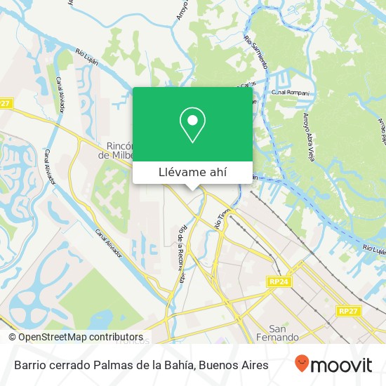 Mapa de Barrio cerrado Palmas de la Bahía