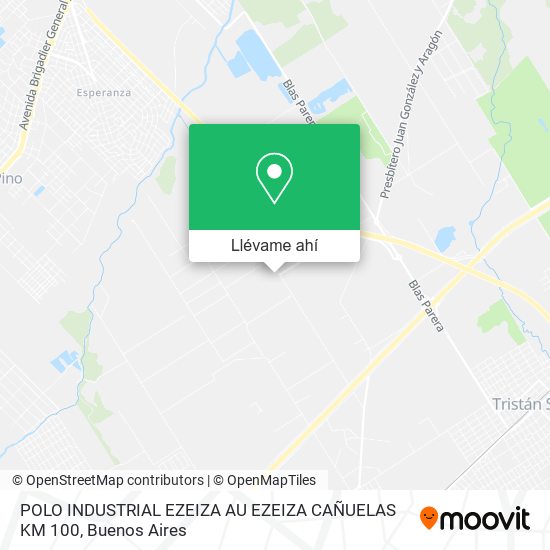 Mapa de POLO INDUSTRIAL EZEIZA   AU EZEIZA CAÑUELAS KM  100