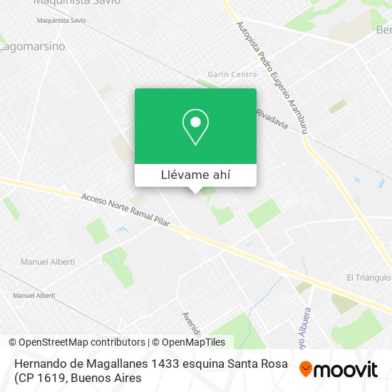 Mapa de Hernando de Magallanes 1433 esquina Santa Rosa