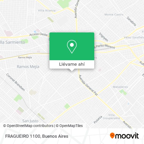 Mapa de FRAGUEIRO 1100