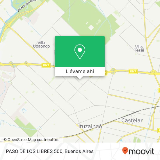 Mapa de PASO DE LOS LIBRES 500