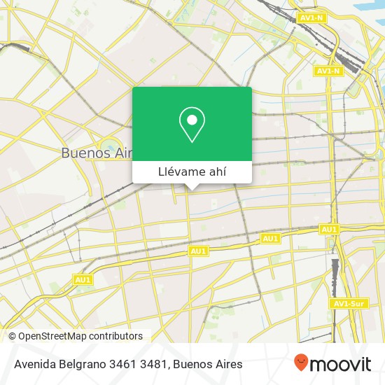 Mapa de Avenida Belgrano 3461 3481