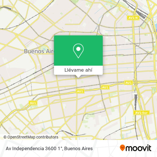 Mapa de Av Independencia  3600 1°