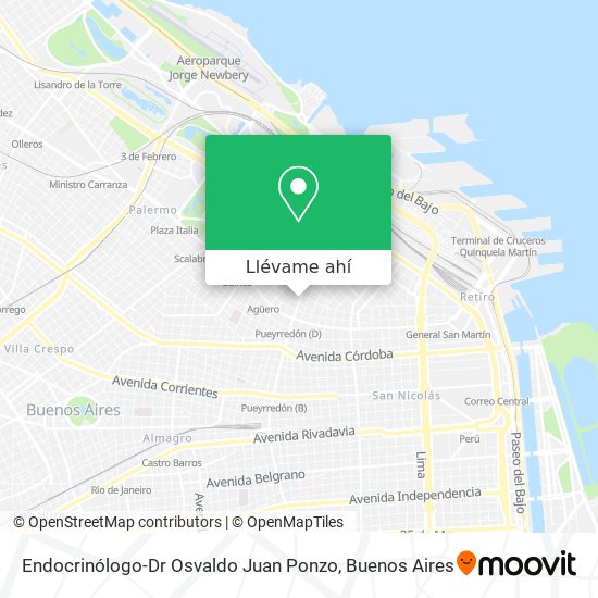 Mapa de Endocrinólogo-Dr Osvaldo Juan Ponzo