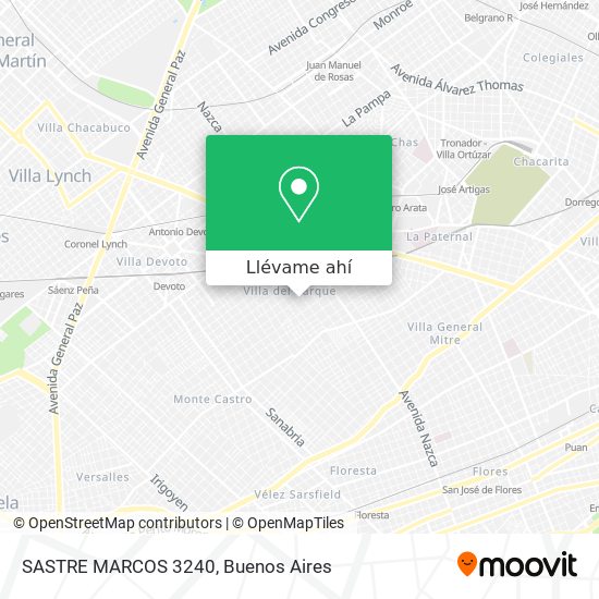 Mapa de SASTRE  MARCOS 3240
