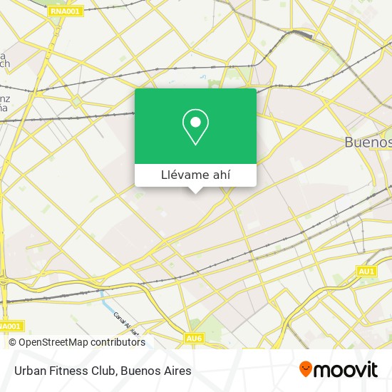 Mapa de Urban Fitness Club