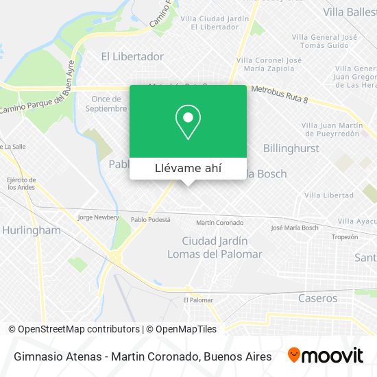 Mapa de Gimnasio Atenas - Martin Coronado