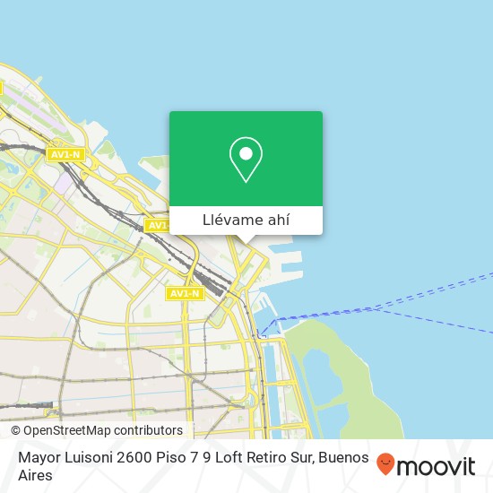 Mapa de Mayor Luisoni  2600  Piso 7 9 Loft Retiro Sur