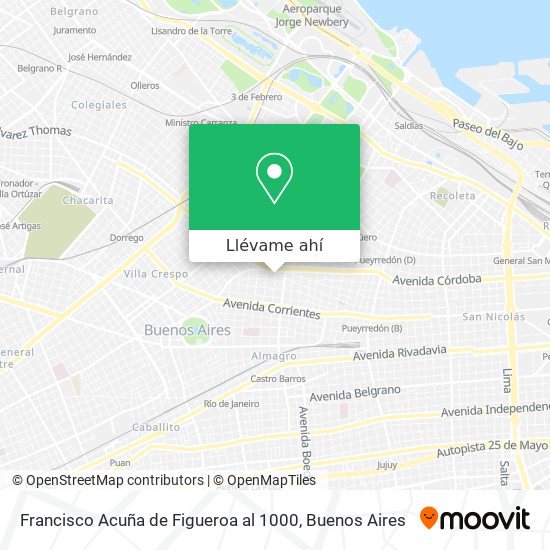 Mapa de Francisco Acuña de Figueroa al 1000