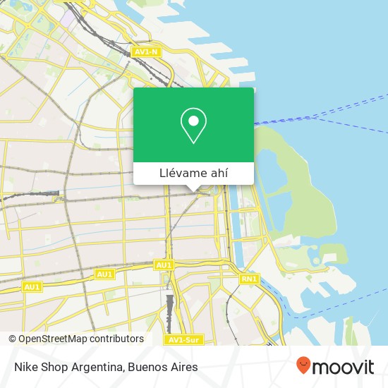 Mapa de Nike Shop Argentina