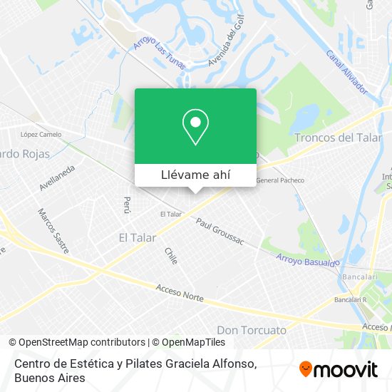 Mapa de Centro de Estética y Pilates Graciela Alfonso