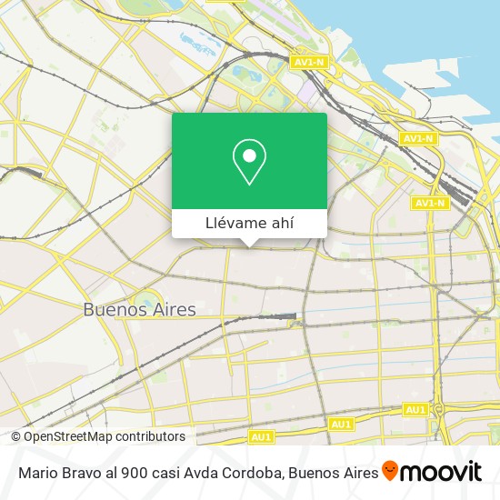 Mapa de Mario Bravo al 900 casi Avda  Cordoba