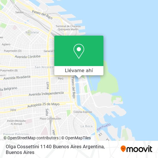 Mapa de Olga Cossettini 1140  Buenos Aires  Argentina