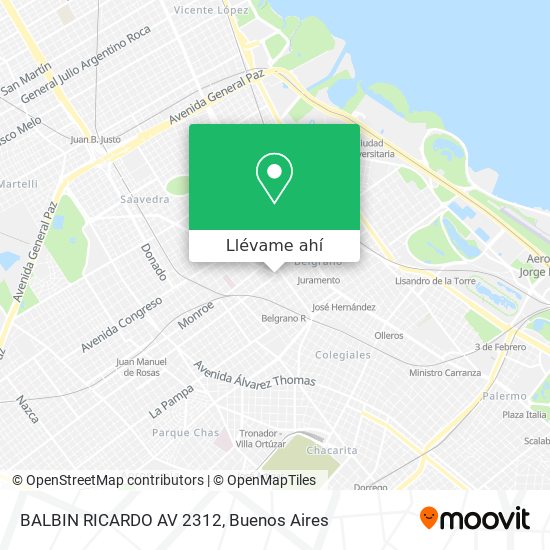 Mapa de BALBIN RICARDO AV  2312