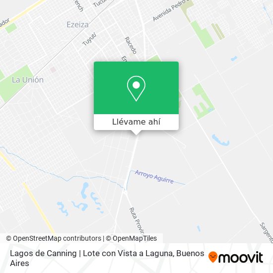 Mapa de Lagos de Canning | Lote con Vista a Laguna