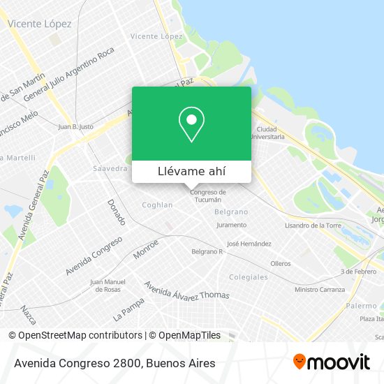 Mapa de Avenida Congreso 2800