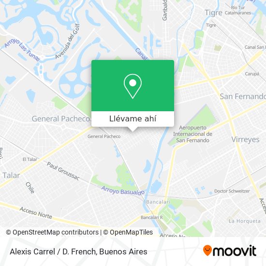 Mapa de Alexis Carrel / D. French