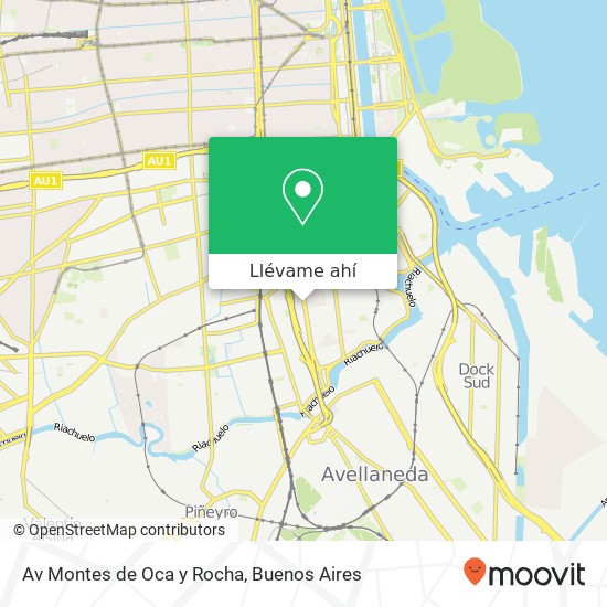 Mapa de Av  Montes de Oca y Rocha