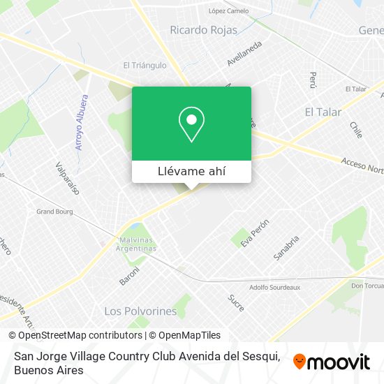 Mapa de San Jorge Village Country Club  Avenida del Sesqui