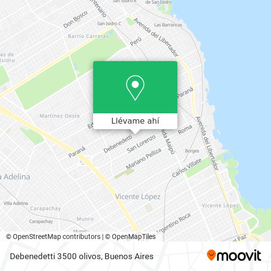 Mapa de Debenedetti 3500  olivos