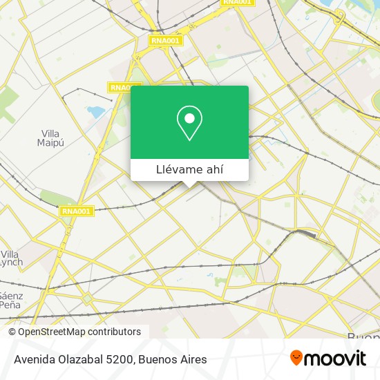 Mapa de Avenida Olazabal 5200
