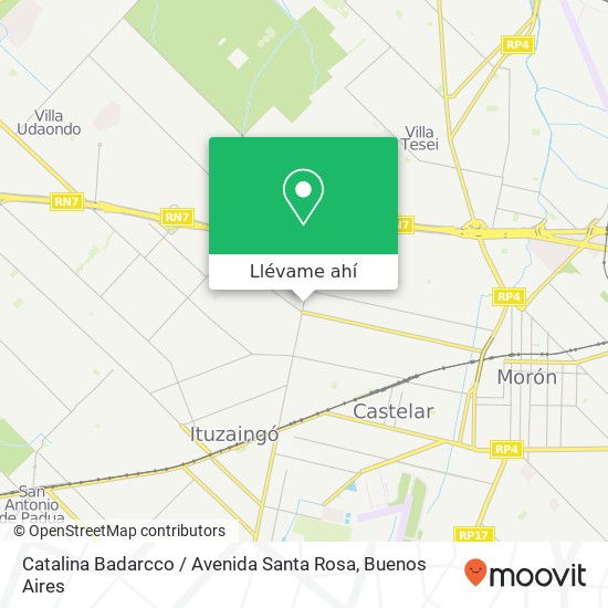 Mapa de Catalina Badarcco / Avenida Santa Rosa