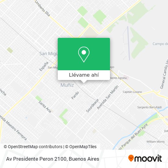 Mapa de Av  Presidente Peron  2100