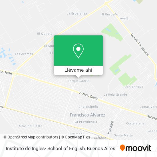 Mapa de Instituto de Inglés- School of English