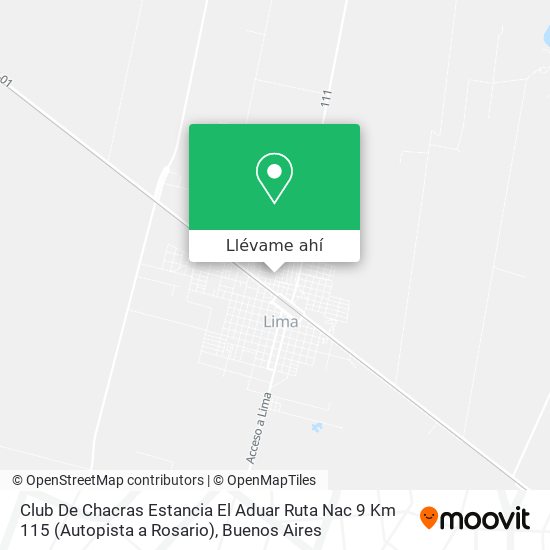 Mapa de Club De Chacras Estancia El Aduar   Ruta Nac 9   Km 115 (Autopista a Rosario)