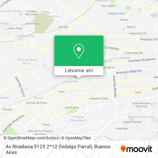 Mapa de Av  Rivadavia 5125 2º12 (hidalgo   Parral)