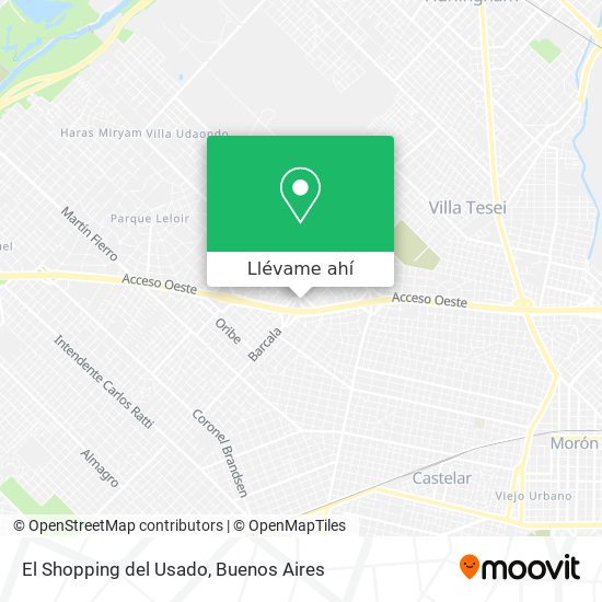 Mapa de El Shopping del Usado