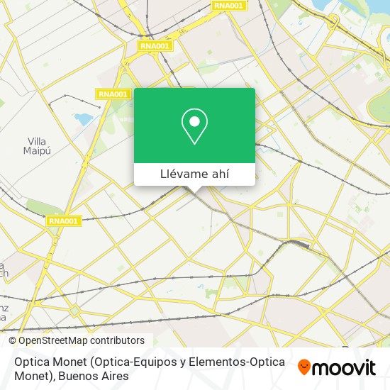 Mapa de Optica Monet (Optica-Equipos y Elementos-Optica Monet)