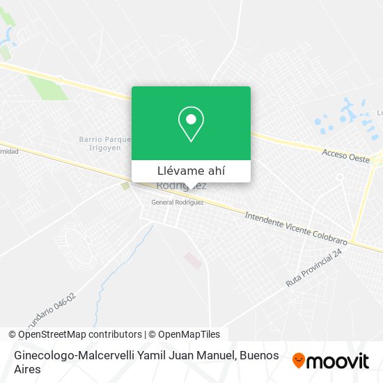 Mapa de Ginecologo-Malcervelli Yamil Juan Manuel