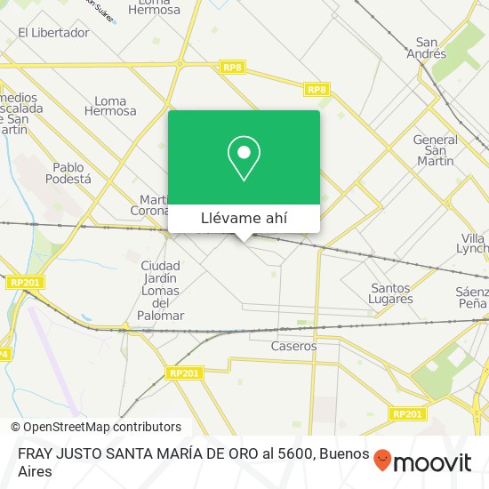 Mapa de FRAY JUSTO SANTA MARÍA DE ORO al 5600