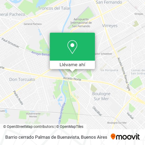 Mapa de Barrio cerrado Palmas de Buenavista